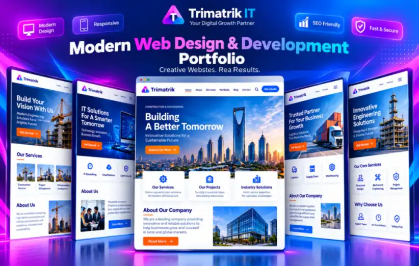 Modern Web Design & Development Portfolio  Trimatrik IT – Creative Digital Solutions